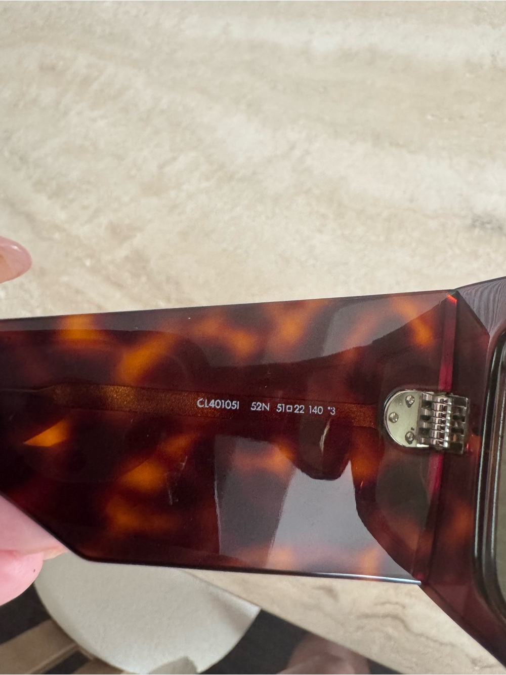 Oversized Rectangular Tortoiseshell Sunglasses - Dark Green Lenses - Picture 2 of 6